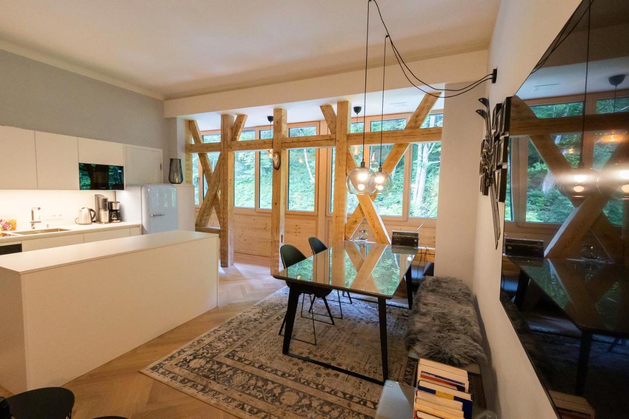 Apartment In Historischer Villa Mit Parkplatz กรุนเอา อิม อาล์มทาล ภายนอก รูปภาพ